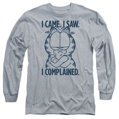 Garfield I Complained Mens Long Sleeve Shirt Athletic Heather Officially Licensed