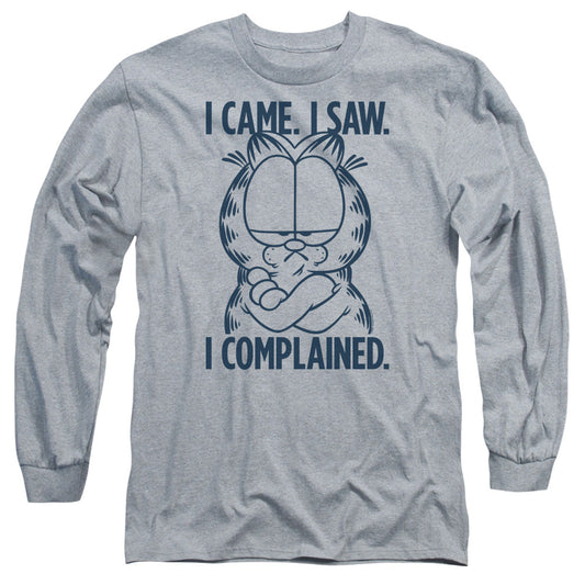 Garfield I Complained Mens Long Sleeve Shirt Athletic Heather Officially Licensed