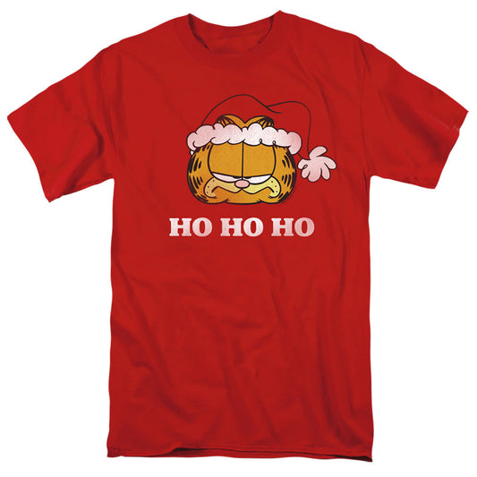 Garfield Ho Ho Ho Mens T Shirt Red