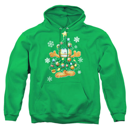 Garfield Tree Mens Hoodie Kelly Green