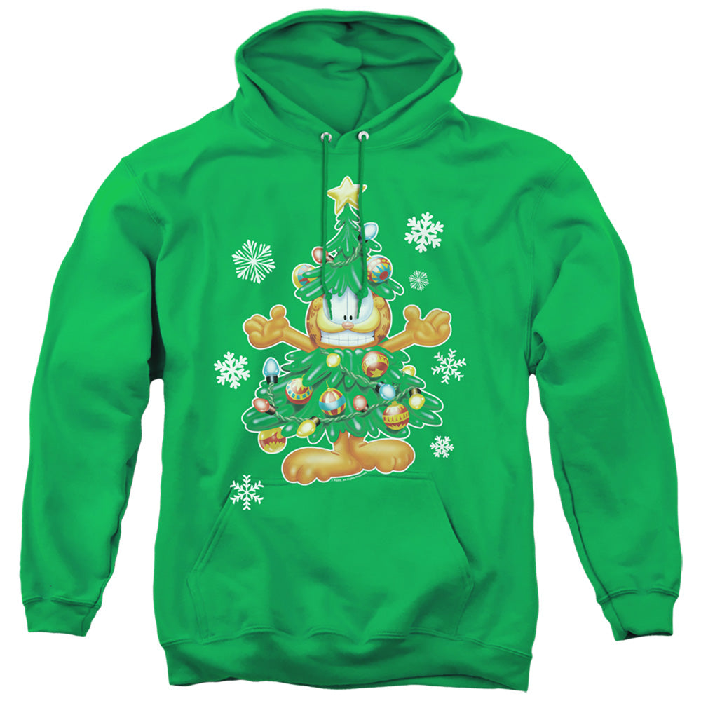 Garfield Tree Mens Hoodie Kelly Green