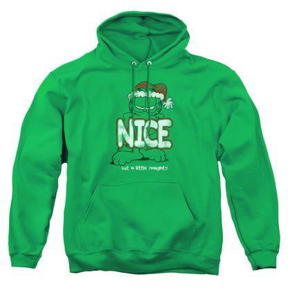 Garfield A Little Naughty Mens Hoodie Kelly Green
