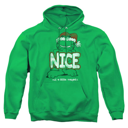Garfield A Little Naughty Mens Hoodie Kelly Green