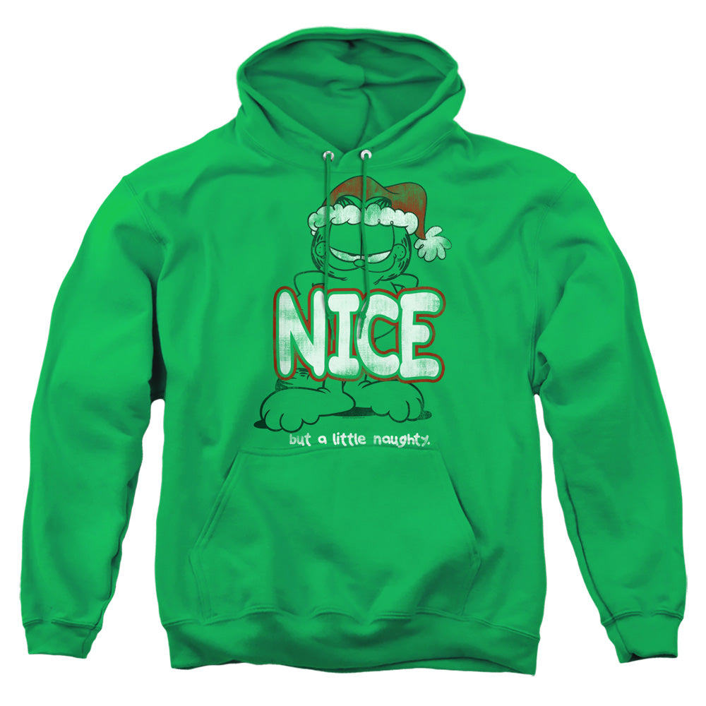 Garfield A Little Naughty Mens Hoodie Kelly Green