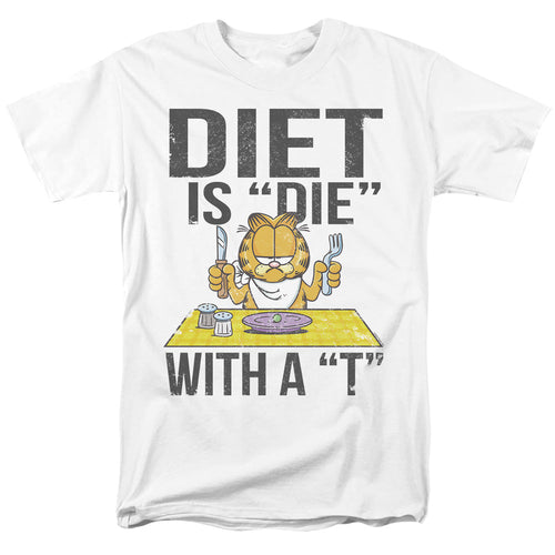 Garfield Diet Is Die With A T Mens T Shirt White