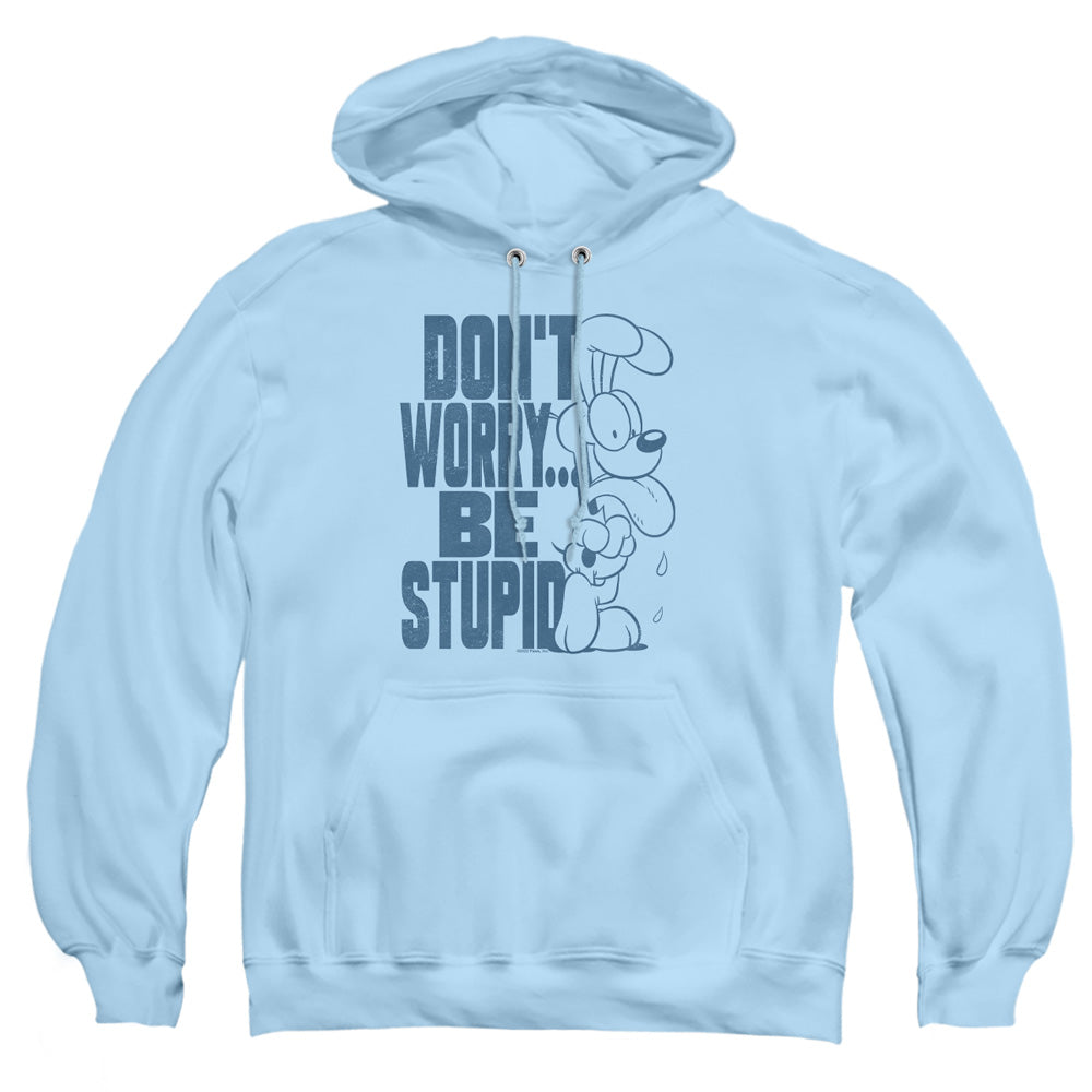 Garfield Don'T Worry Mens Hoodie Light Blue