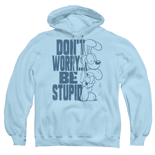 Garfield Don'T Worry Mens Hoodie Light Blue