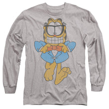 Load image into Gallery viewer, Garfield Dapper Cat Mens Long Sleeve Shirt Athletic Heather Officially Licensed
