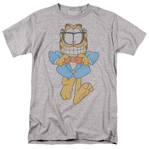 Garfield Dapper Cat Mens T Shirt Athletic Heather