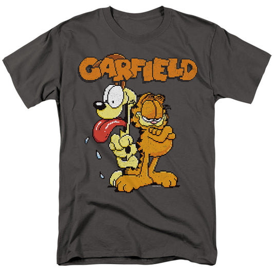 Garfield Garfield The Game Mens T Shirt Charcoal