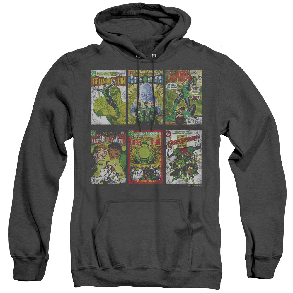 Green Lantern Gl Covers Heather Mens Hoodie Black