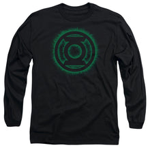 Load image into Gallery viewer, Green Lantern Green Flame Logo Mens Long Sleeve Shirt Black Officially Licensed
