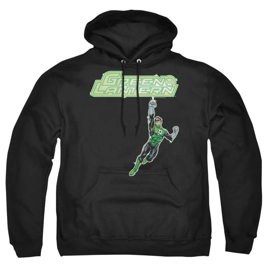 Green Lantern Energy Construct Logo Mens Hoodie Black