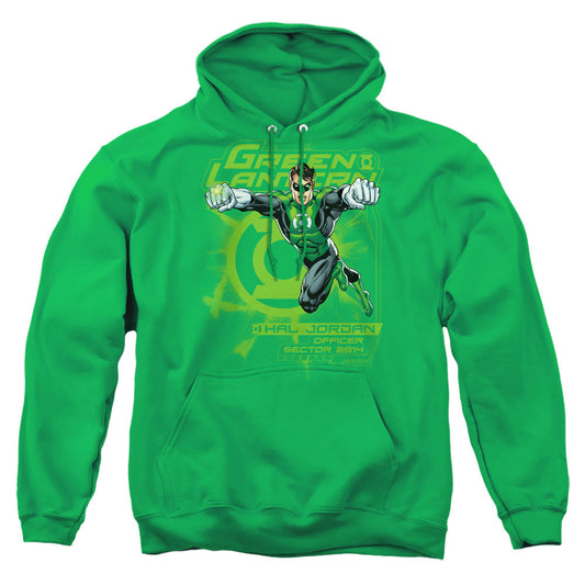 Green Lantern Sector 2814 Mens Hoodie Kelly Green