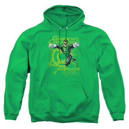 Green Lantern Sector 2814 Mens Hoodie Kelly Green