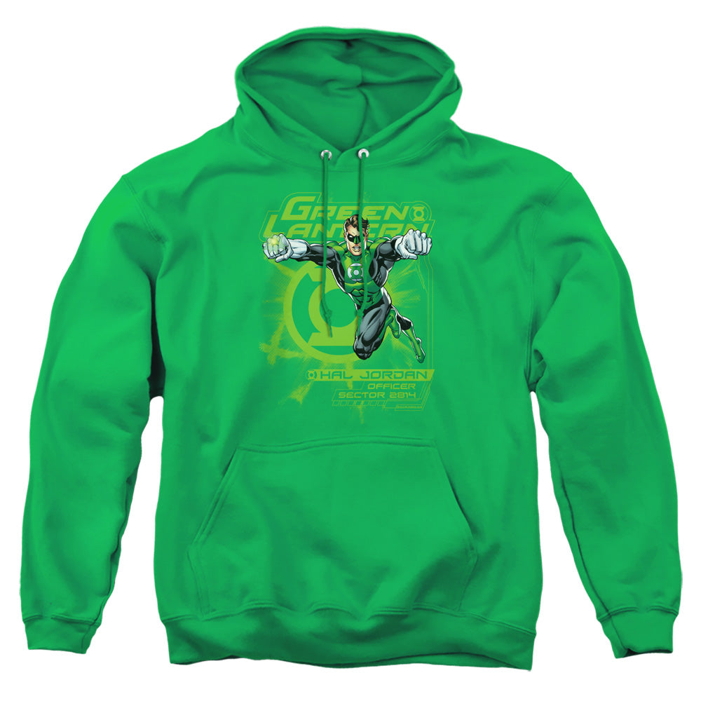 Green Lantern Sector 2814 Mens Hoodie Kelly Green