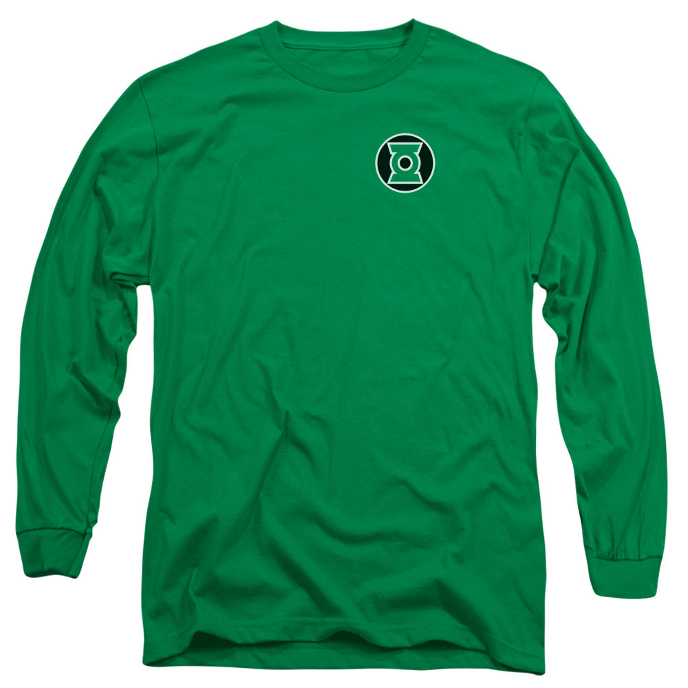 Green Lantern Kyle Rayner Logo Mens Long Sleeve Shirt Kelly Green Officially Licensed