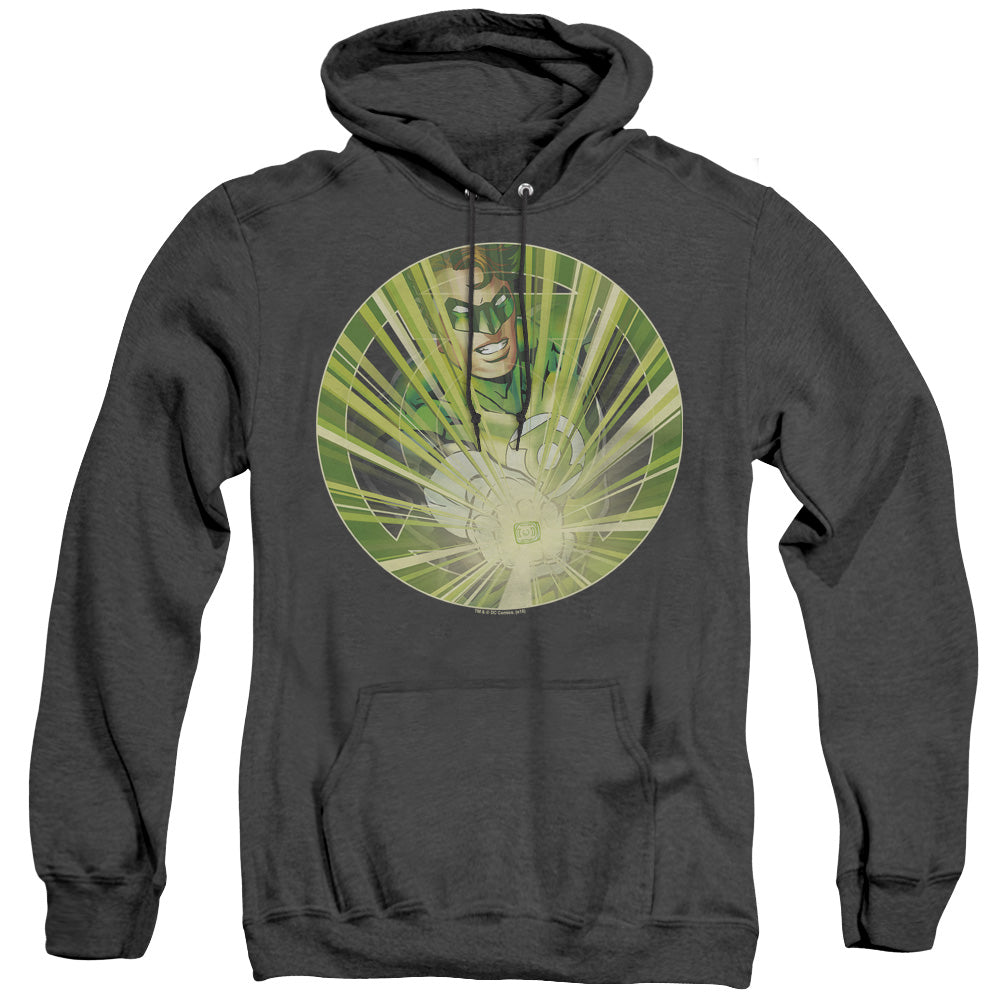Green Lantern Light Em Up Heather Mens Hoodie Black