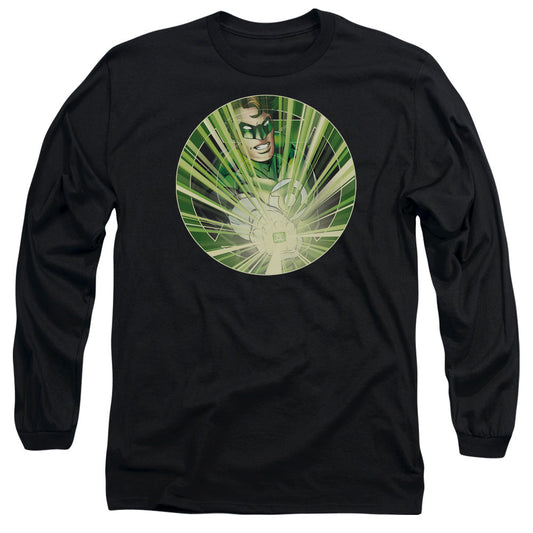 Green Lantern Light Em Up Mens Long Sleeve Shirt Black Officially Licensed