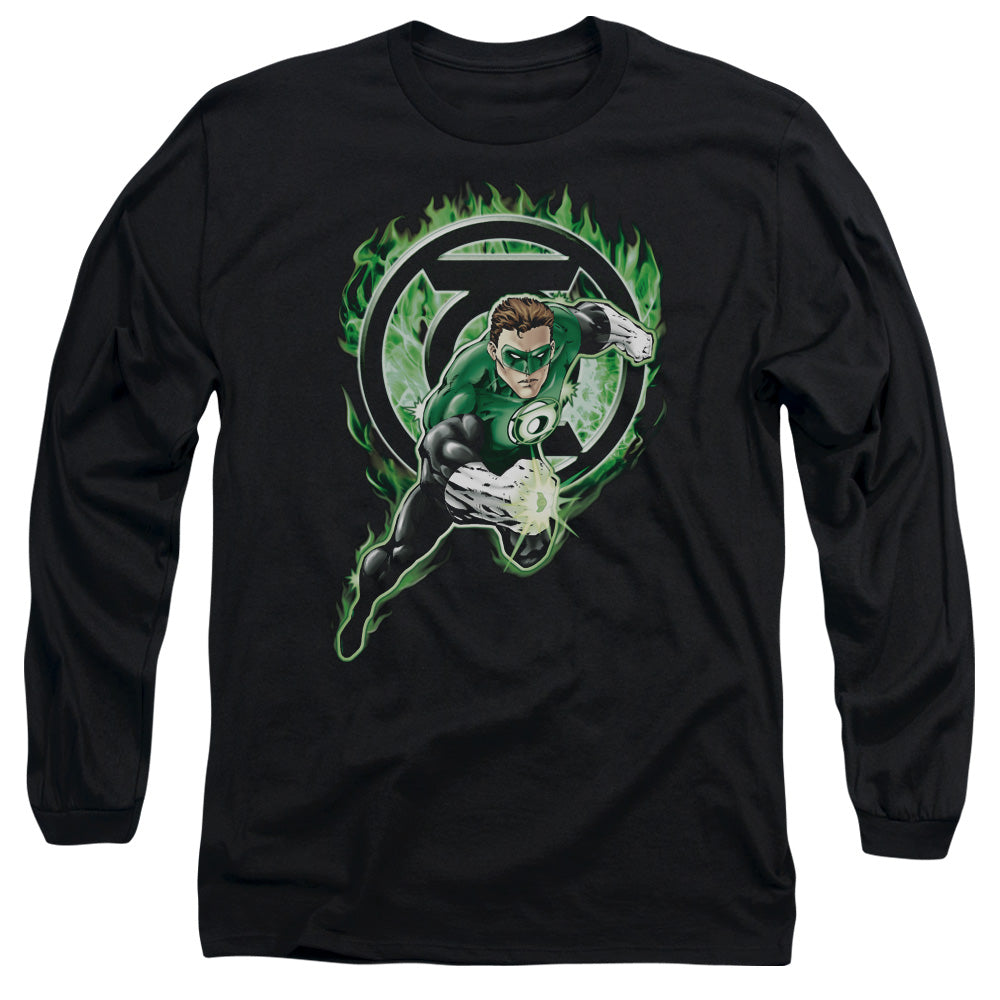 Green Lantern Space Cop Mens Long Sleeve Shirt Black Officially Licensed