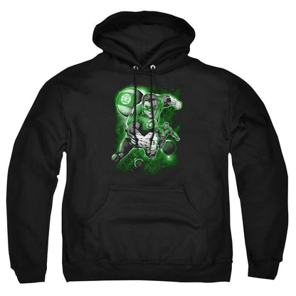 Green Lantern Lantern Planet Mens Hoodie Black