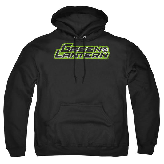 Green Lantern Scribble Title Mens Hoodie Black