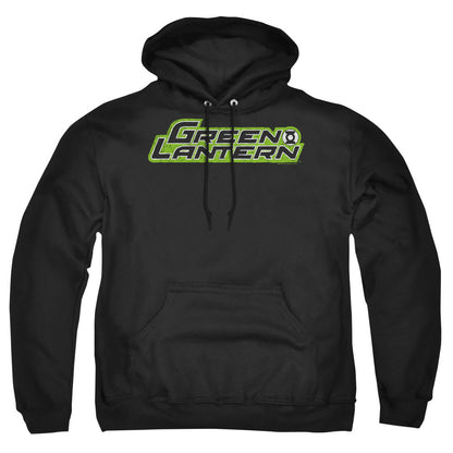 Green Lantern Scribble Title Mens Hoodie Black