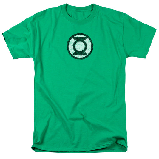 Green Lantern Scribble Lantern Logo Mens T Shirt Kelly Green