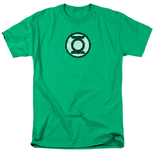 Green Lantern Scribble Lantern Logo Mens T Shirt Kelly Green