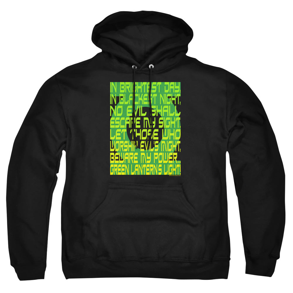 Green Lantern Green Lantern Oath Mens Hoodie Black