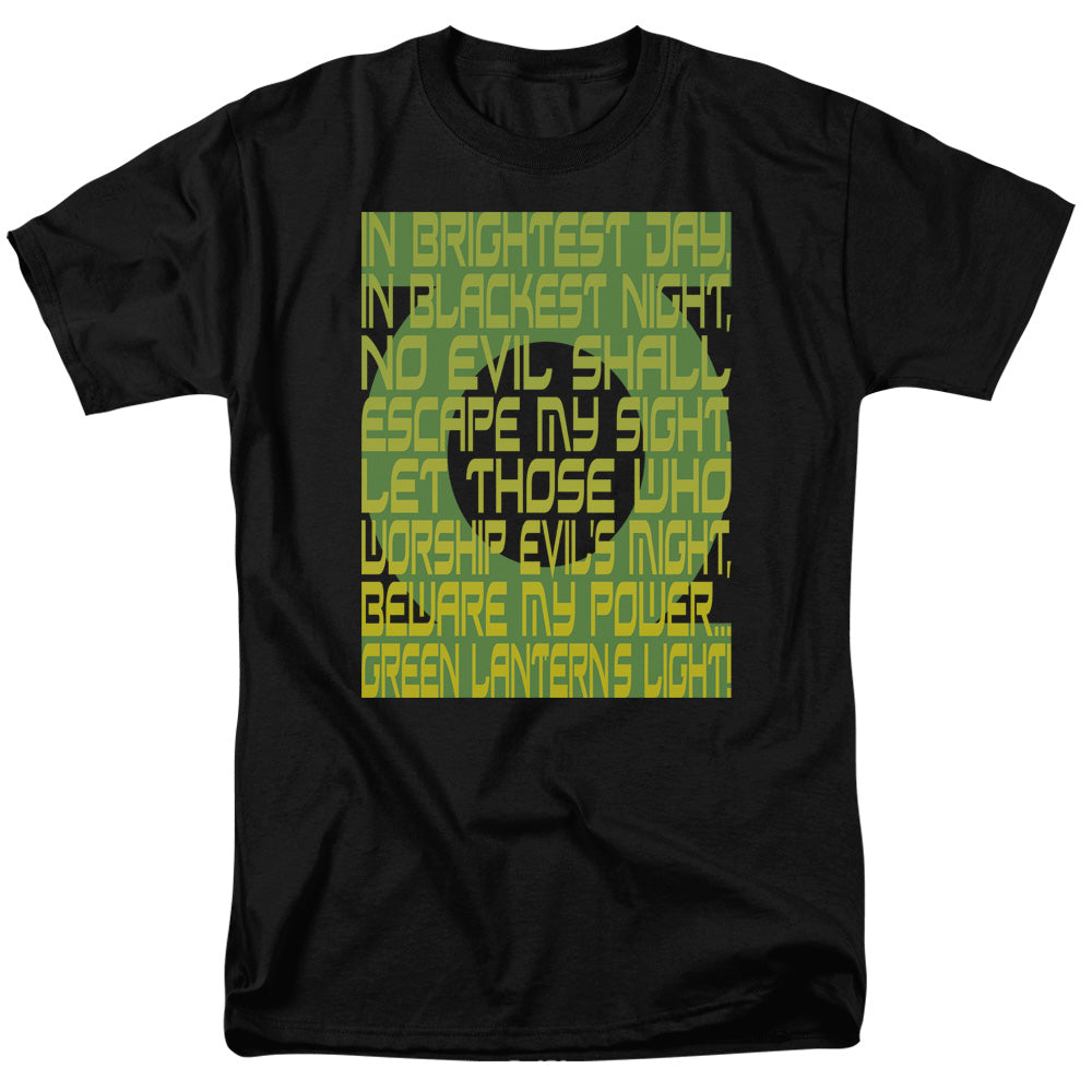 Green Lantern Green Lantern Oath Mens T Shirt Black