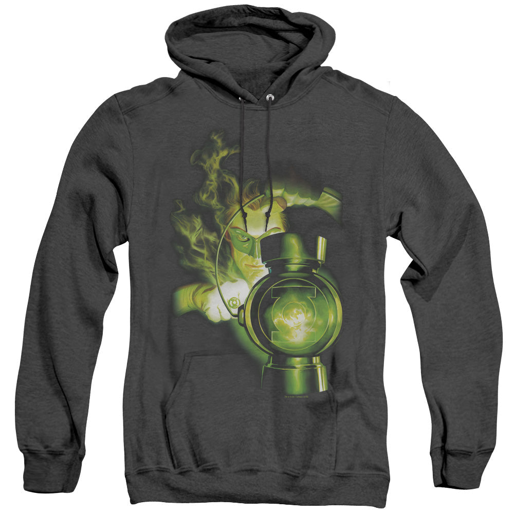 Green Lantern Lantern Light Heather Mens Hoodie Black