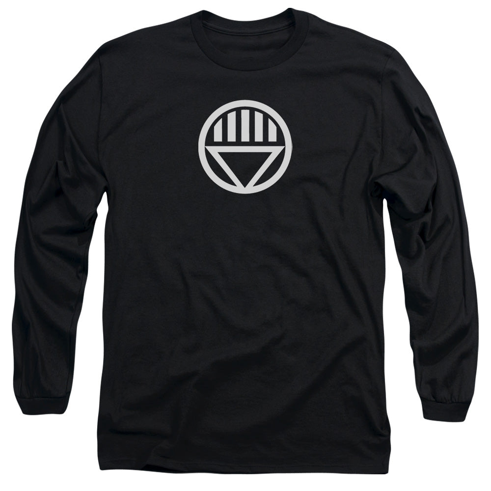 Green Lantern Black Lantern Logo Mens Long Sleeve Shirt Black Officially Licensed