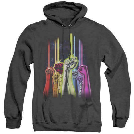 Green Lantern Rainbow Corps Heather Mens Hoodie Black