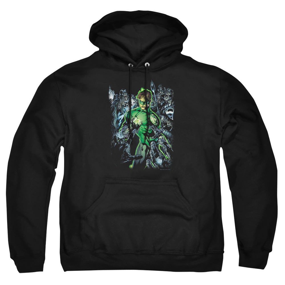 Green Lantern Surrounded By Death Mens Hoodie Black