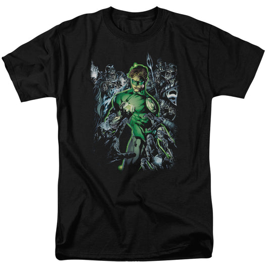 Green Lantern Surrounded By Death Mens T Shirt Black