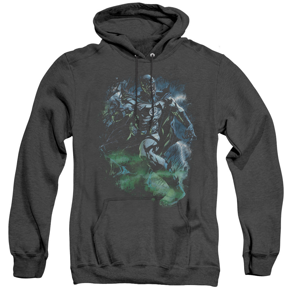 Green Lantern Black Lantern Batman Heather Mens Hoodie Black