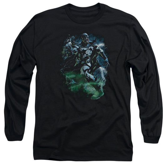 Green Lantern Black Lantern Batman Mens Long Sleeve Shirt Black Officially Licensed