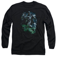 Load image into Gallery viewer, Green Lantern Black Lantern Batman Mens Long Sleeve Shirt Black Officially Licensed
