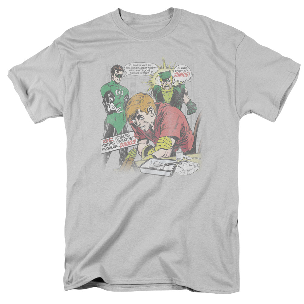 Green Lantern Speedy Junkie Mens T Shirt Silver