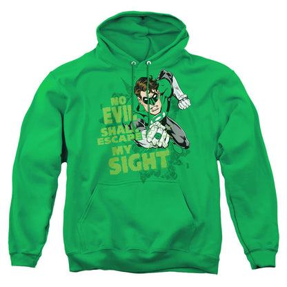 Green Lantern No Evil Mens Hoodie Kelly Green