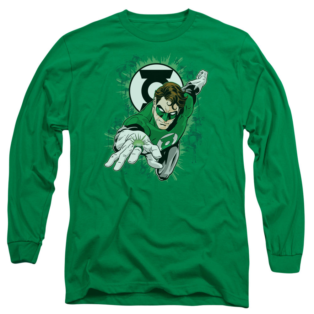 Gl Ring First Mens Long Sleeve Shirt Kelly Green Officially Licensed