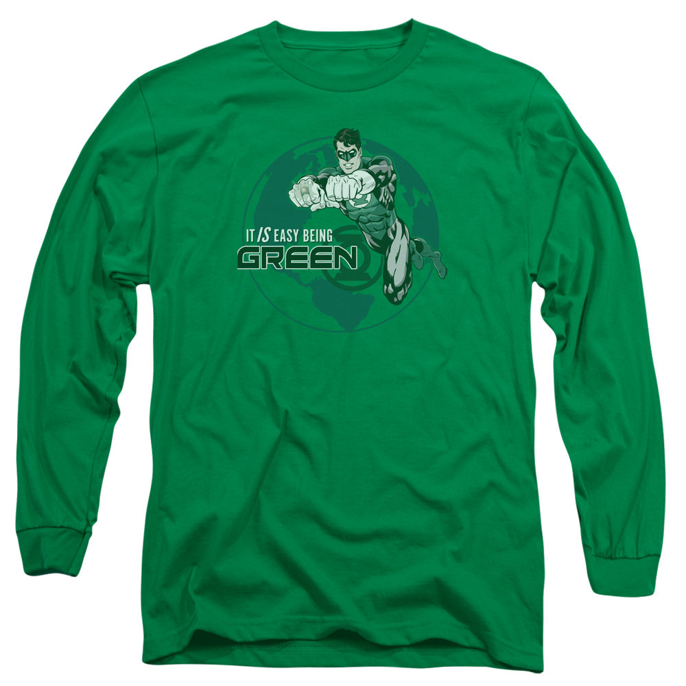 Gl Easy Being Green Mens Long Sleeve Shirt Kelly Green Officially Licensed