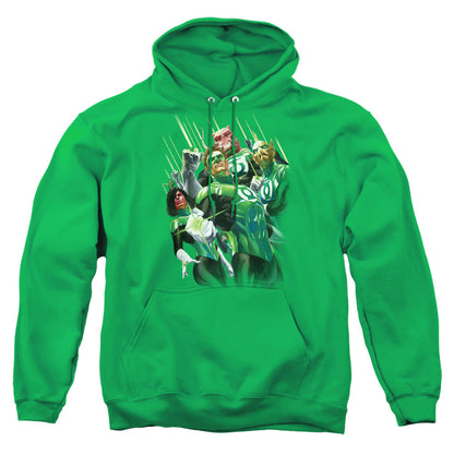 Gl Power Of The Rings Mens Hoodie Kelly Green