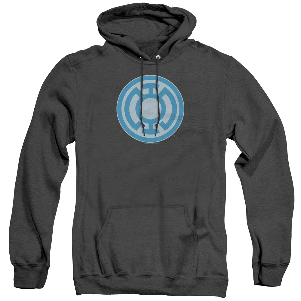 Green Lantern Blue Symbol Heather Mens Hoodie Black