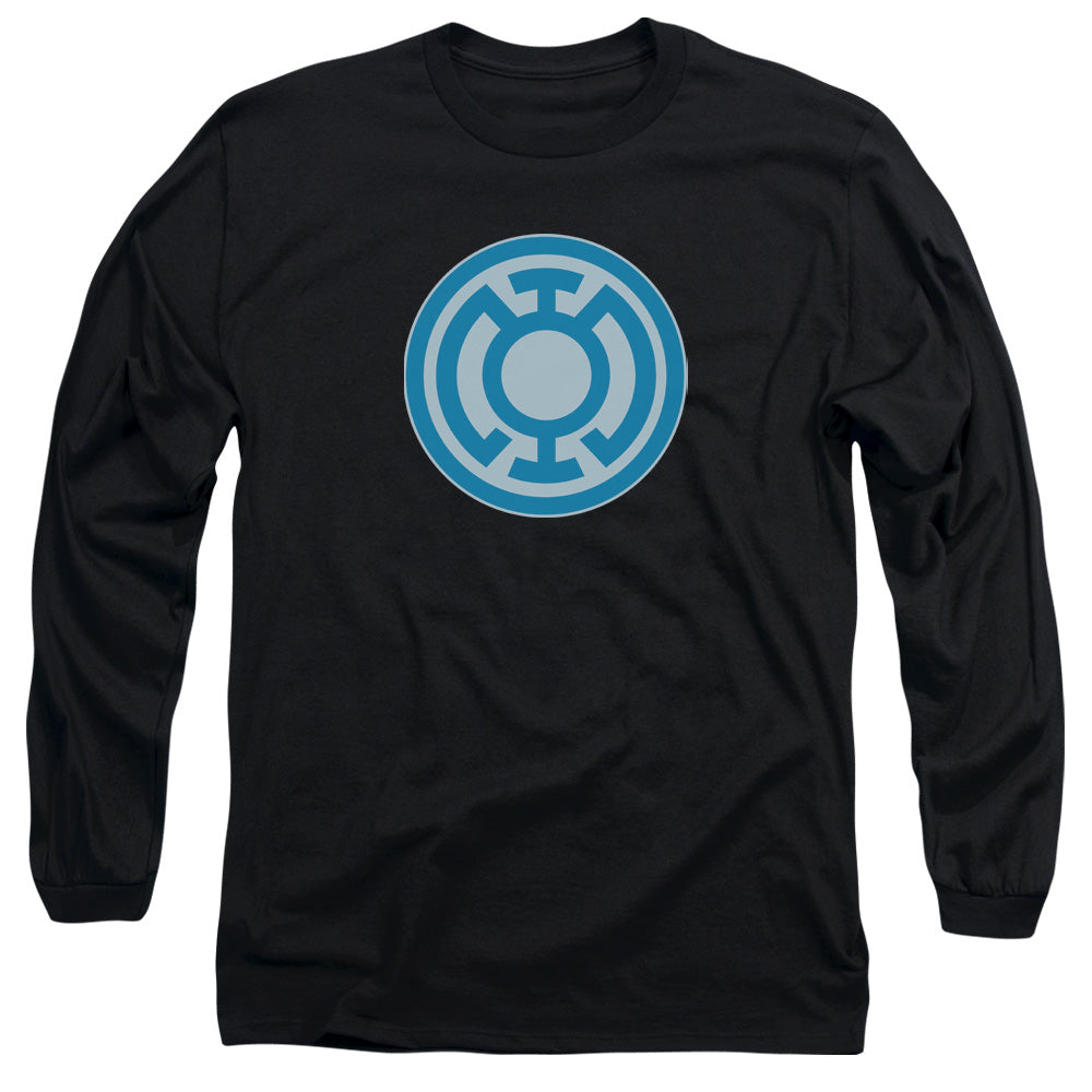 Green Lantern Blue Symbol Mens Long Sleeve Shirt Black Officially Licensed