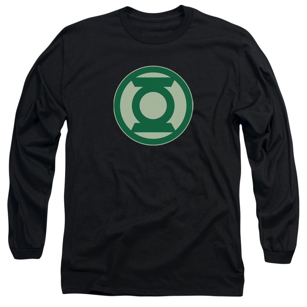 Green Lantern Green Symbol Mens Long Sleeve Shirt Black Officially Licensed