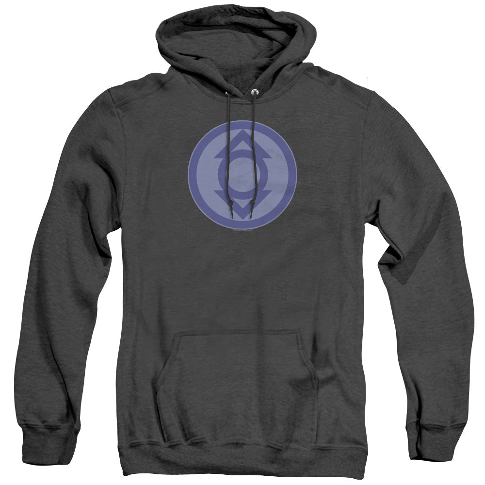 Green Lantern Indigo Symbol Heather Mens Hoodie Black