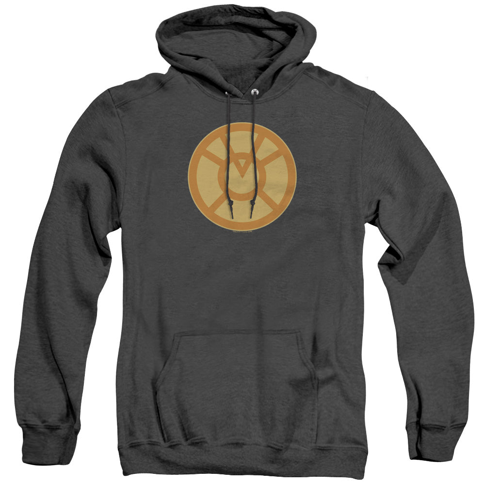 Green Lantern Orange Symbol Heather Mens Hoodie Black