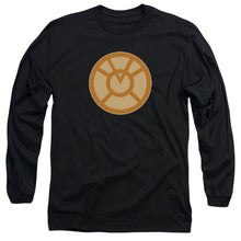 Load image into Gallery viewer, Green Lantern Orange Symbol Mens Long Sleeve Shirt Black Officially Licensed

